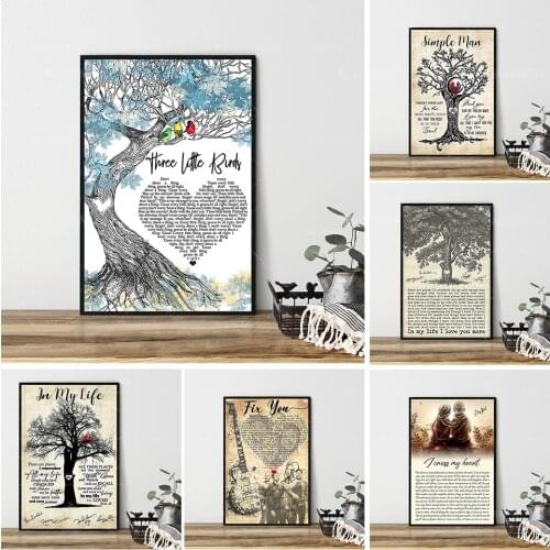 Affiche de paroles, le meilleur cadeau jamais, impression de paroles de chanson, affiche de paroles de chanson, art mural de par