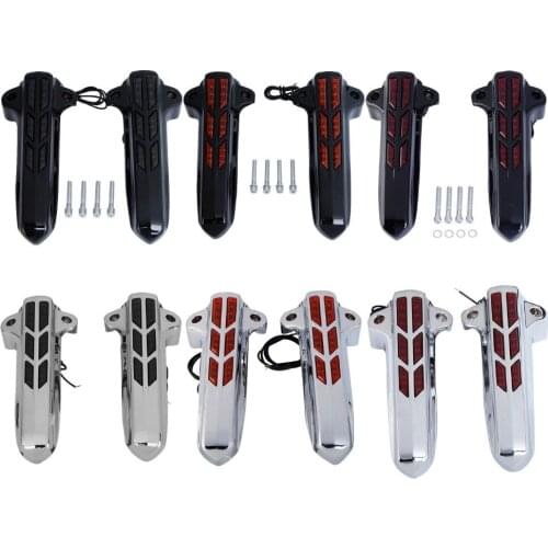 Front LED Light Lower Leg Fork Cover for Harley Street Road Electra Glide 14-18