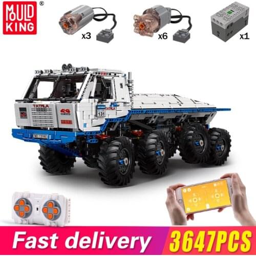 Mould King Rc Engineering Series Transport Off-Road Climbing Car Bricks Tatra 8x8 Trucks Model Kit Building Blocks Diy Kids Toys