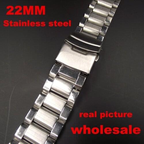 1PCS 22mm stainless steel watch band watch strap men wrist watch band real pictures