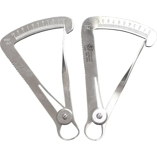 Stainless Steel Dental Gauge Caliper Tester Dental Caliper For Metal Wax Dental Lab 0 To 10mm Scale Autoclavable Gauge Caliper