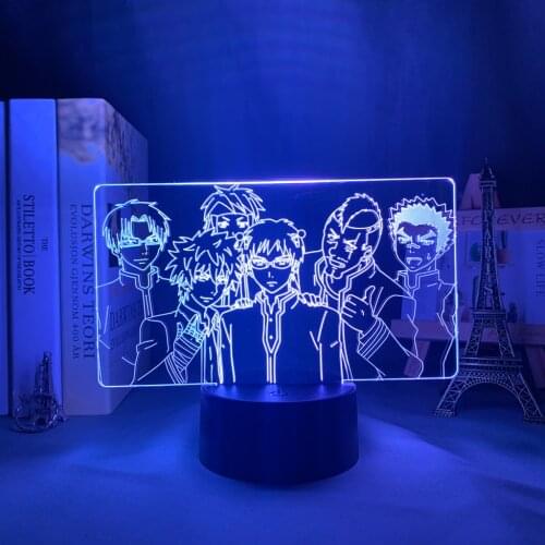 Anime Led Night Light The Disastrous Life of Saiki K for Bedroom Decor Gift Colorful Nightlight Manga 3d Lamp Saiki K