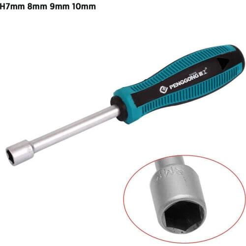 7 8 10mm Socket Wrench CR-V Steel Socket Screwdriver Spanner Hex Wrench Nut Driver Hexagonal Screw Driver Repair Tool Hex Key