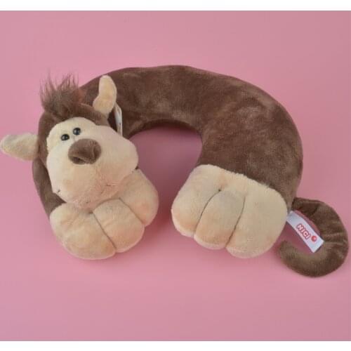 Monkey Plush U Shaped neck travel pillow, Plush Head Cushion Rest Pillow Free Shipping