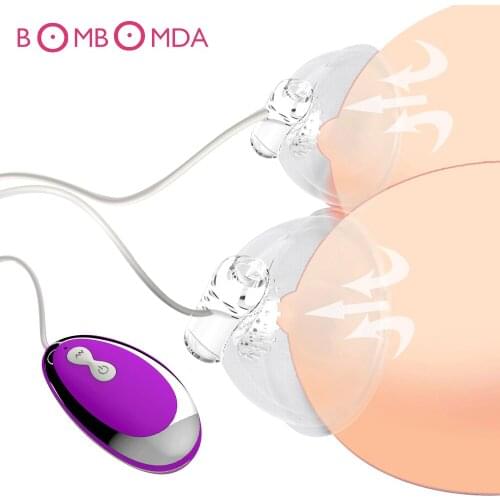 Vibrating Breast Sex Toys for Women Nipple Sucker Remote Control Oral Clitoris Stimulate Masturbate Erotic Sex Toys for Adult