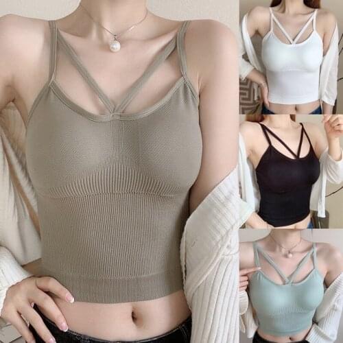 Womens Sexy Cross Bandeau Camisole One Size