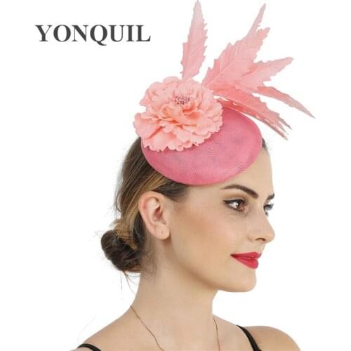 Wedding Mesh Headband Flower Hat Fascinator Caps For Ladies Women Evening Party Headwear Beautiful Flower And Leaf Millinery Cap