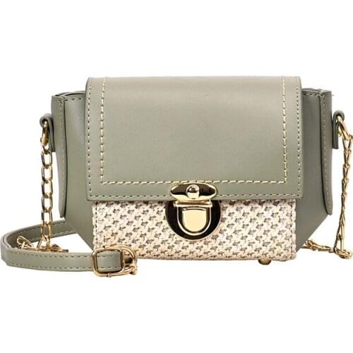 Women Straw Woven Shoulder Crossbody Bags Beach Small Handbags Ladies Bag