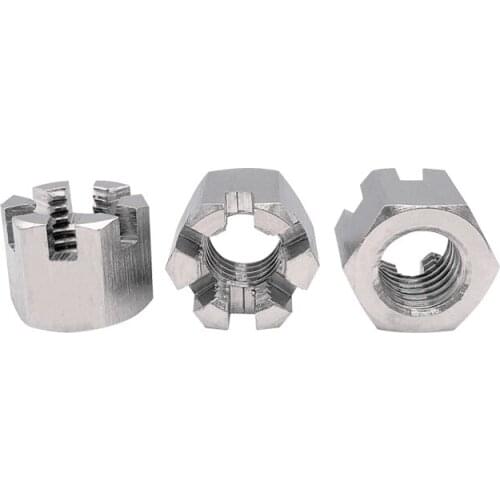 1PCS M20 M24 304 Stainless Steel type 1 hexagon Slotted And Castle Nuts GB6178