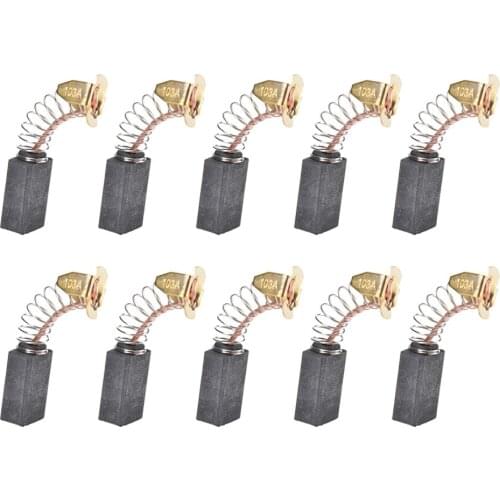 10Pcs Carbon & Metal Carbon Brushes Spare Parts 6x10x16mm For CB100 CB103 Electric Motors Cut-off Saw Power Tool Accessories
