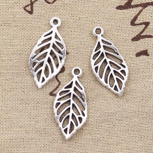 15pcs Charms Hollow Leaf 29x13mm Antique Making Pendant fit,Vintage Tibetan Silver color,DIY Handmade Jewelry