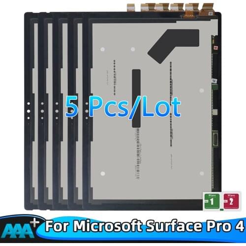 5Pcs For Microsoft Surface Pro 4 1724 LCD Touch Screen Digitizer Panel Glass