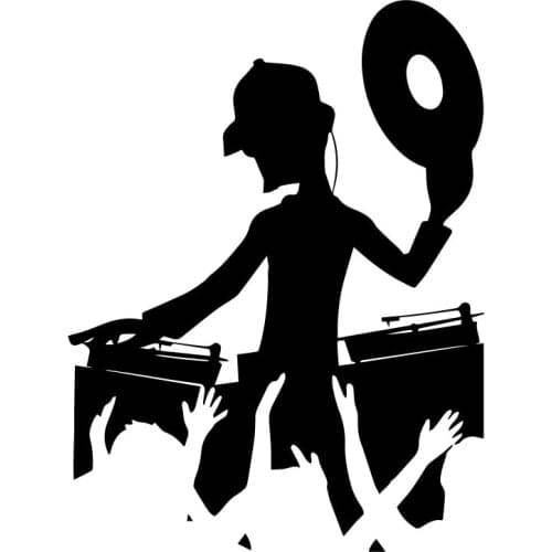 Dj Disco Music Dance Applique Fashion Body Decoration Waterproof Pvc Sunscreen Car Sticker Black/white/red/laser/silver