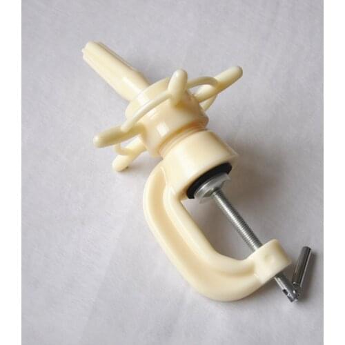 Beige Adjustable Model Mannequin Wig Stand Training Head Stand Holder Head Clamp Salon Styling Hair Tools