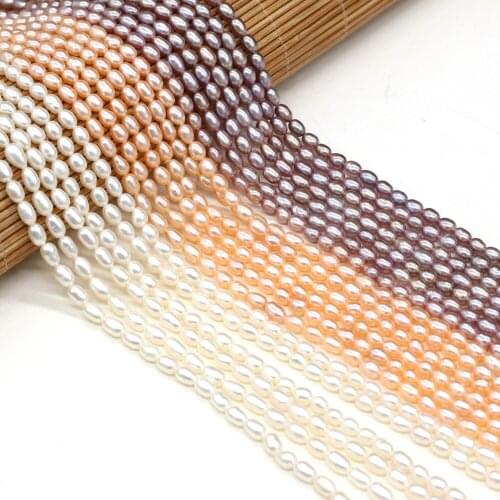 New Natural Freshwater Pearl Bead Potato Shape Loose Bead for Making DIY Jewelry Necklace Bracelet Accessories Size 3-4mm