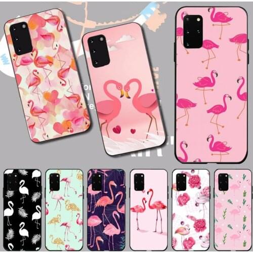 Flamingo bird color pink animal Phone Case For Samsung A32 A51 A52 A71 A50 A12 A21S S10 S20 S21 Plus Fe Ultra