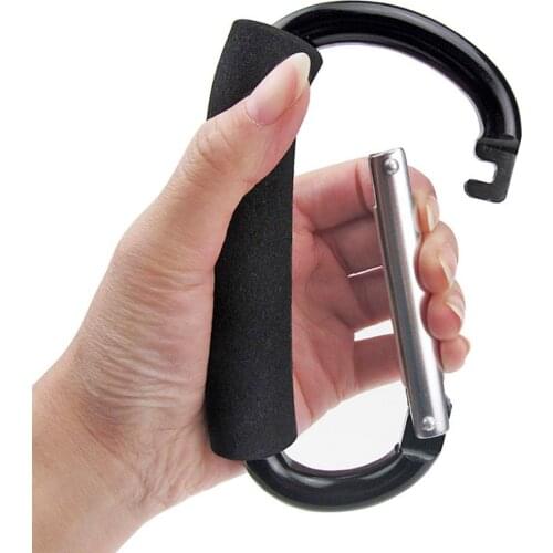 Kids Pram Shopping Bag Hanging Hook Aluminium Alloy Large D Shape Stroller Hook for Mommy Children Baby Car Stroller Accessories