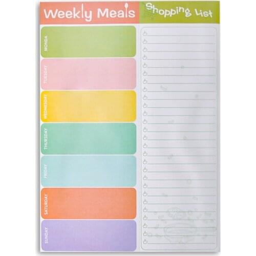 Weekly Meal Planner and Grocery List Magnetic Notepads - 7" x 10" Meal Planning Pad with Tear Off Shopping List for Convenient S