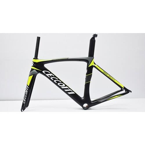 Hot 2019 Ceccotti brand c09-2 yellow t1000 ud /1k carbon road frame:carbon Frame+Seatpost+Fork+Clamp+Headset,ems free shipping