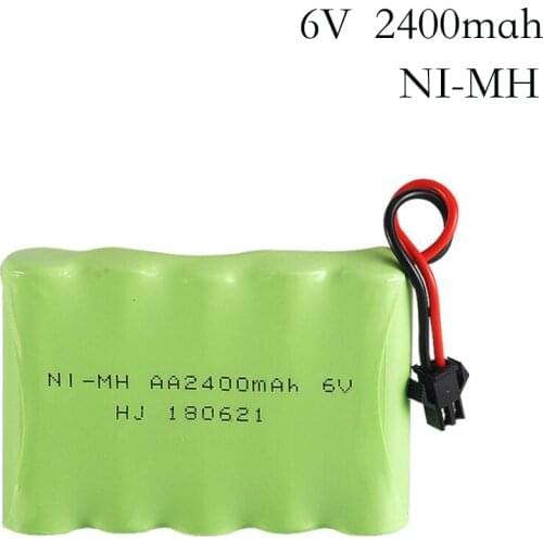 6V 2400mAh Remote Control toy electric lighting lighting security facilities AA battery RC TOYS Ni-MH battery group 6 v 2400 mah