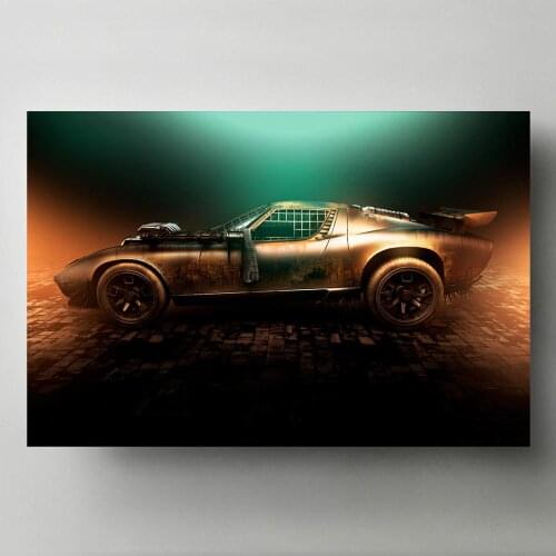 Canvas Paintings Movie Mad Max Supercar Miura Tuning Vehicle Wall Art Picture Modern Posters and Prints for Living Room Decor