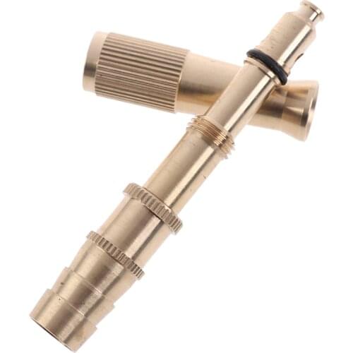 High pressure straight copper gun Garden brass Adjustable spray gun Hose Nozzle for car wash watering flower garden hose wand