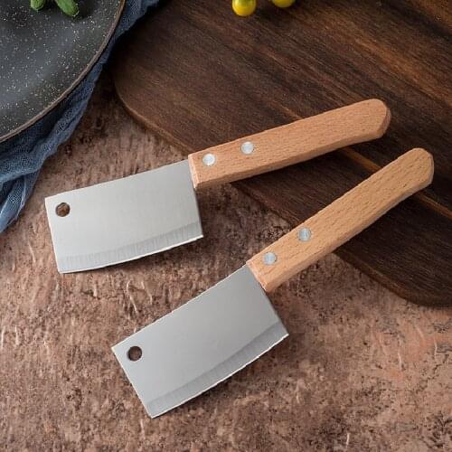 Mini Kitchen Knife Stainless Steel Pocket Kitchen Axe Barbecue Cooked Food Field Barbecue Portable Knife Convenient Storage