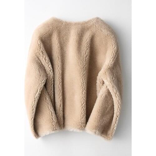 Clothes Short 2020 Coat Autumn Winter Real Fur Jacket Korean Coats and Jackets Women Plaszcze Damskie KQN29222