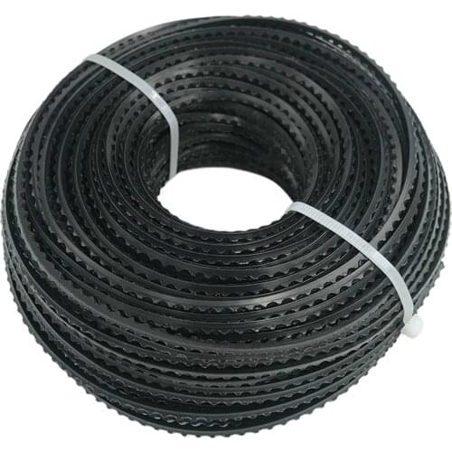 Durable Nylon Sawtooth Rope Square 60M Grass Head Line for Weed Cutter Brush Cutter Universal Trimmer Mower Head Saw Wire