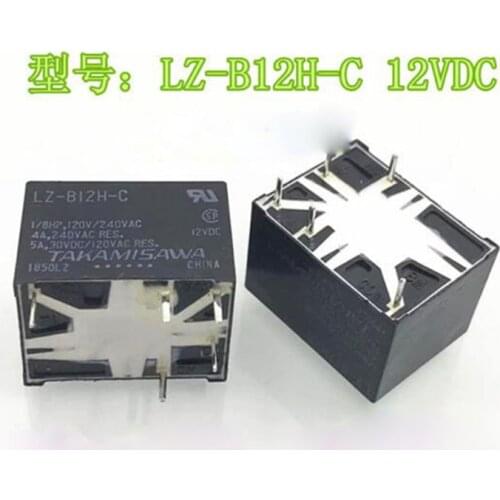 12V relay LZ-B12H-C LZB12HC LZ B12H C 12VDC 5PIN