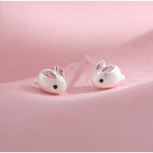 Rabbit Earrings Christmas Jewelry for Women Cute Animal Pendientes Hombre