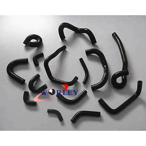 FOR NISSAN skyline R33 R34 GTR RB26DET silicone heater hose kit BLACK
