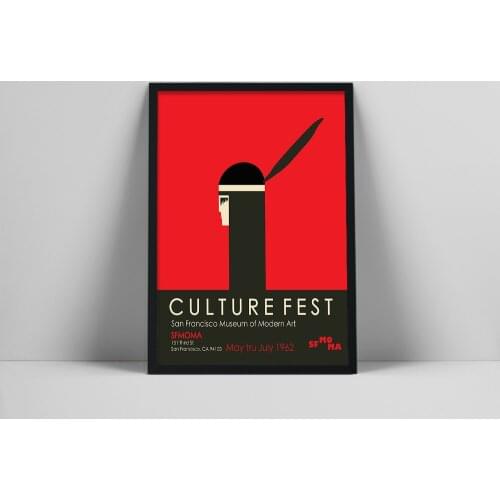 Modern Abstract Style Sfmoma Exhibition Poster Culture Fest Wall Art Canvas Painting Print Pictures for Living Room Home Decor