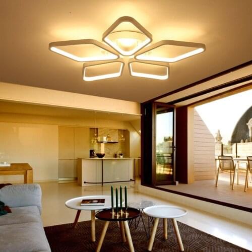 Modern Diamond 3/4/5heads LED Ceiling Lamp Living Room Bedroom Study Restaurant Aisle Office Ceiling Light