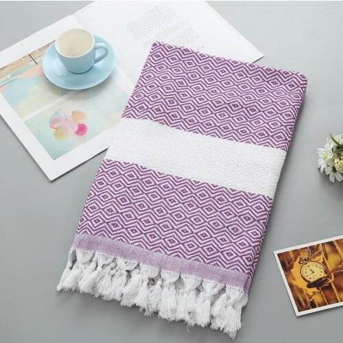 Turkish Sports Sauna Bath Towel with Tassel Soft Terry Cloth Adult Beach Towel Extra Large Peshtemal Women Winter Scarf