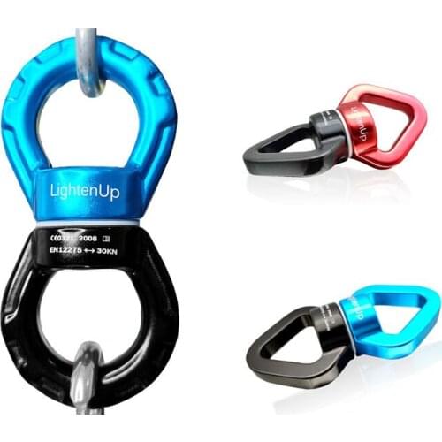 Rope Swivel Connector Black Blue Red Orange Hanging Accessory for Rock Climbing, Hanging Hammock