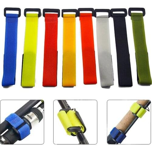 10/5Pcs Reusable Fishing Rod Tie Holder Strap Suspenders Fastener Hook Loop Cable Cord Tie Belt Fishing Tackle Fishing Tools New