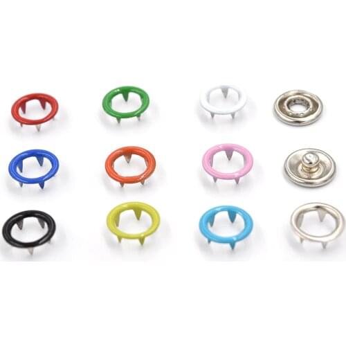 100 sets/lot) Ipomoea snap. 100Metal buttons+1installation tool. Metal rivet.Childrens clothing button multicolor snap