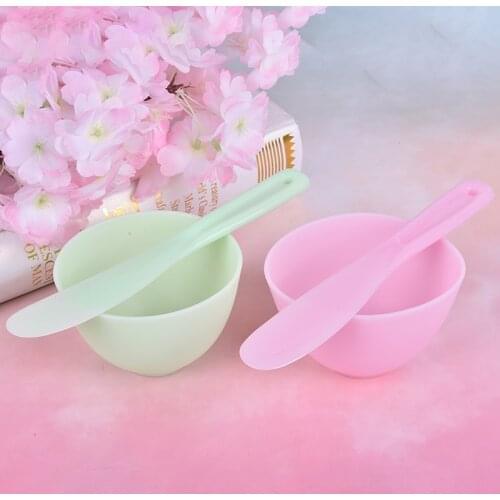 2pcs/set Women DIY Facial Mask Kit Face Mask Bowl Mixing Stick Spoon Spatula Kit Cosmetic Beauty Tool Skin Care