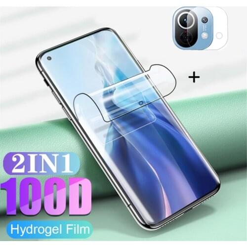2 in 1 back camera screen protect lens film for xiaomi mi 11 hydrogel soft film for xiaomi mi 10t pro protective film Not Glass