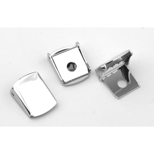 20 pcs / lot BK-021 metal adjustable buckle clip 15mm webbing strap cap hat bag buckle shiny silver nickle free shipping