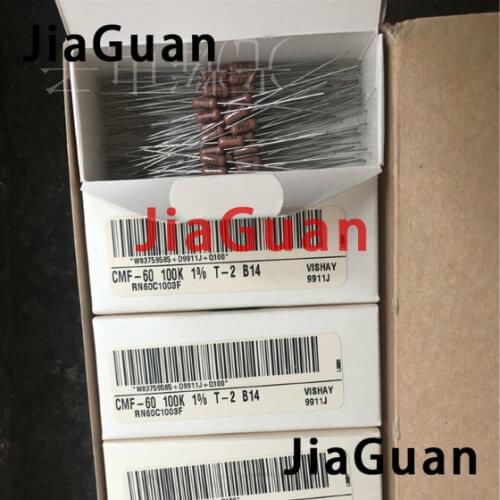 20PCS VISHAY DALE CMF60 0.5W 100K 1% Axial Resistance CMF-60 1/2W 100k RN60C military regulations metal resistor RN60C1003F T2