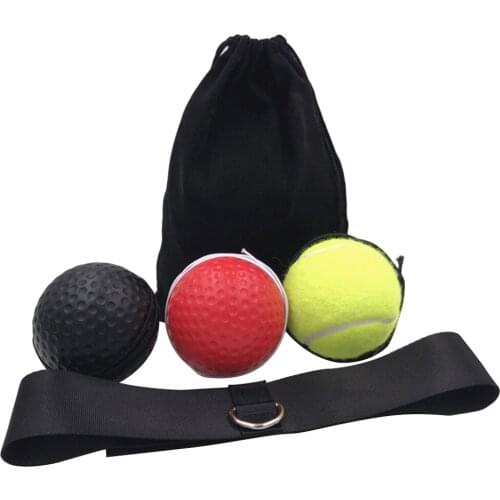4pcs Boxing Reflex Speed Ball with Headband MMA Muay Thai Hand Eye Reaction Training Punch Fight Ball Exercise Equipment Tool