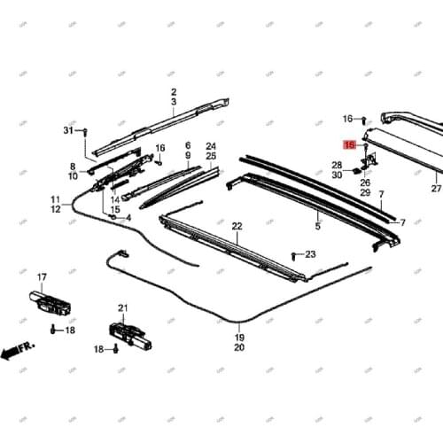 Car Sunroof sliding assembly bolt Ceiling bolts hon daa cur a Map light fixing frame bolt Self-tapping screws Sealing screw