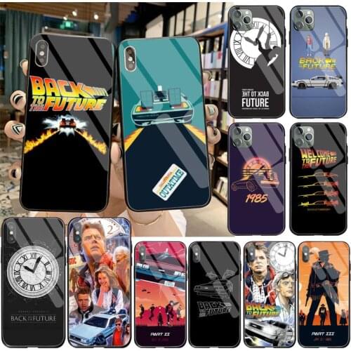 Back to the Future Silicone Black Phone Case Tempered Glass For iPhone 11 Pro XR XS MAX 8 X 7 6S 6 Plus SE 2020 case