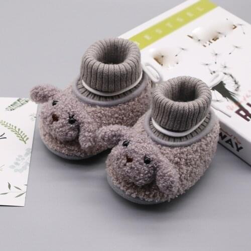 Baby Prewalker Foot Socks Dog Baby Cotton Shoes Toddler Shoes Baby Shoes Cotton Comfort Shoes Solid Elastic Band Breathable