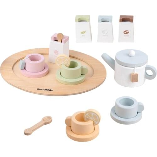 Kids Simulated Realistic Desserts Tower Stand Afternoon Tea Pretend Play Tool Set Wooden Simulation Role-play Toy