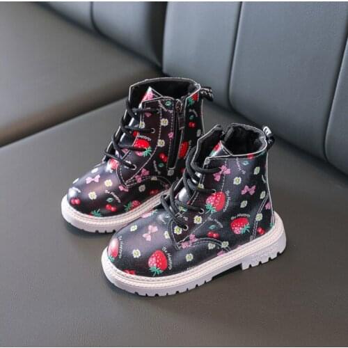 Children Short Leather Martin Boots Children Soft Sole Waterproof Casual Boot Girls Non-slip Baby ToddlerShoes for Boys