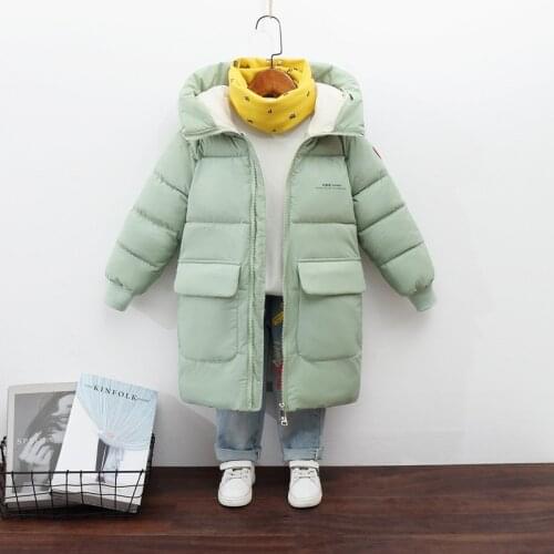 Childrens down jacket boys and girls down jacket New childrens long childrens clothing down jacket thickening