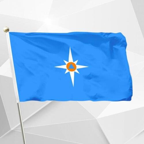 Russian Ministry of Extraordinary Situations (departmental) Flag 90 x 150 cm 100D Polyester Russia Army Flags And Banners
